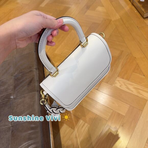 NWT Coach Rogue Top Handle Bag Brass/Chalk Glove tanned Leather CP135 - Picture 7 of 16